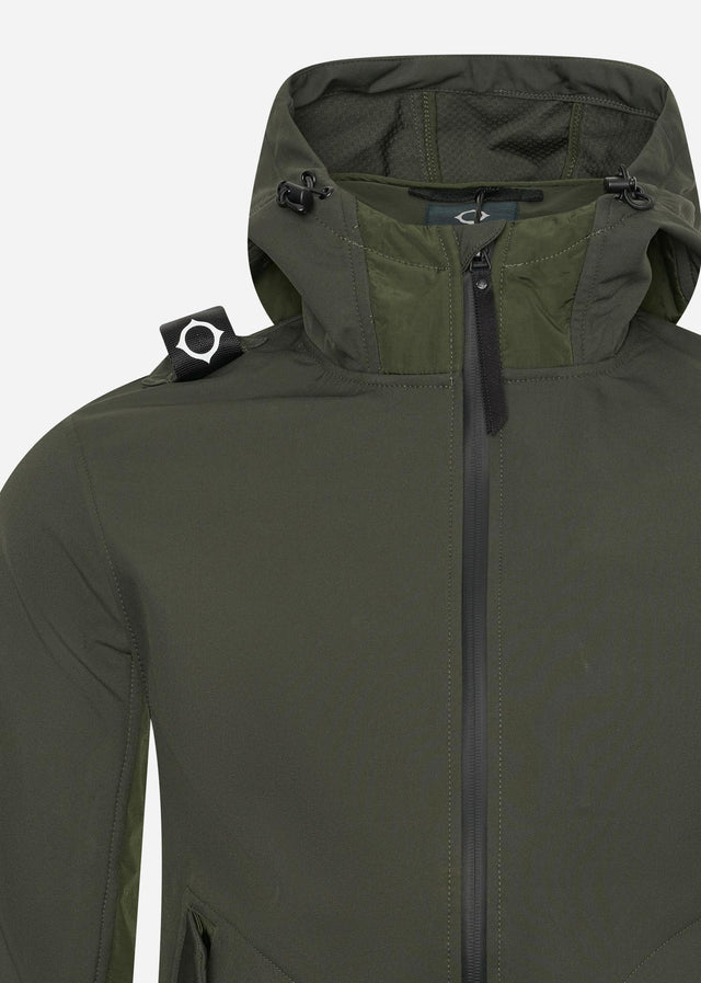 MA.Strum Jackets Softshell full zip hooded jacket - oil slick