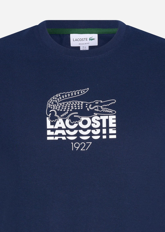 Lacoste T-shirts Lacoste branding t-shirt - navy blue