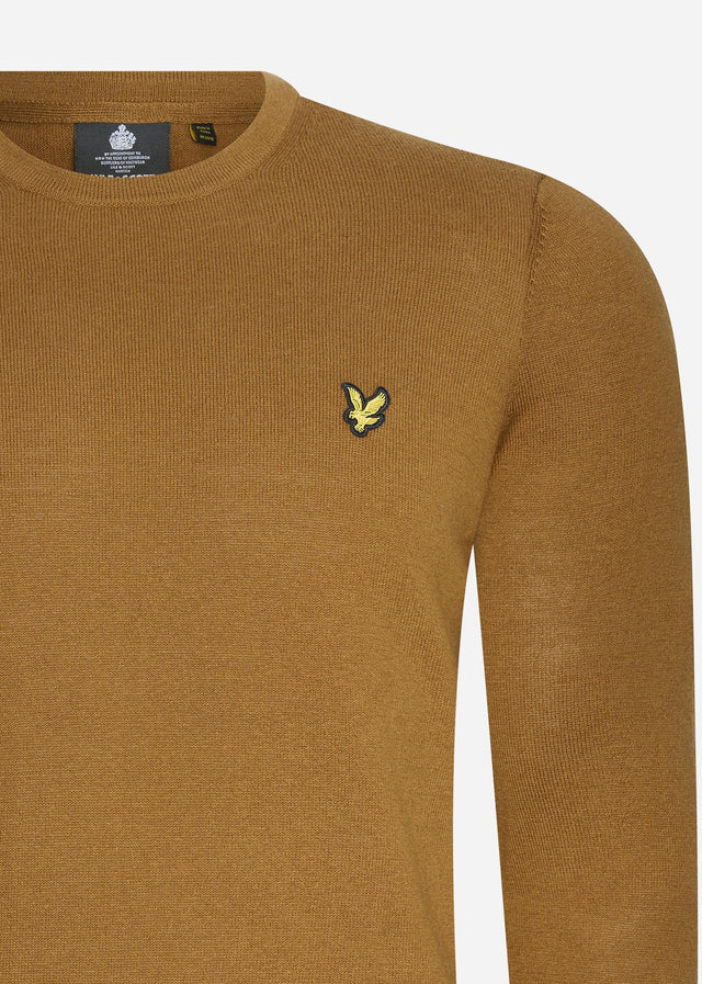 Lyle & Scott Sweaters Cotton merino crew jumper - anniversary gold