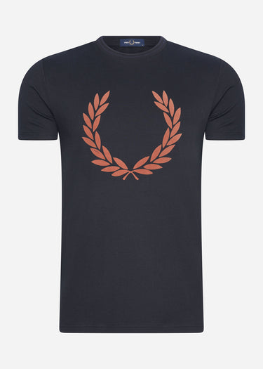 Fred Perry T-shirts Flock laurel wreath t-shirt - navy