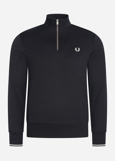 Fred Perry Truien Half zip sweatshirt - black