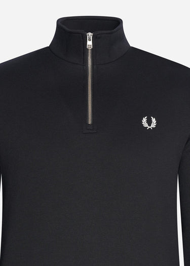 Fred Perry Truien Half zip sweatshirt - black
