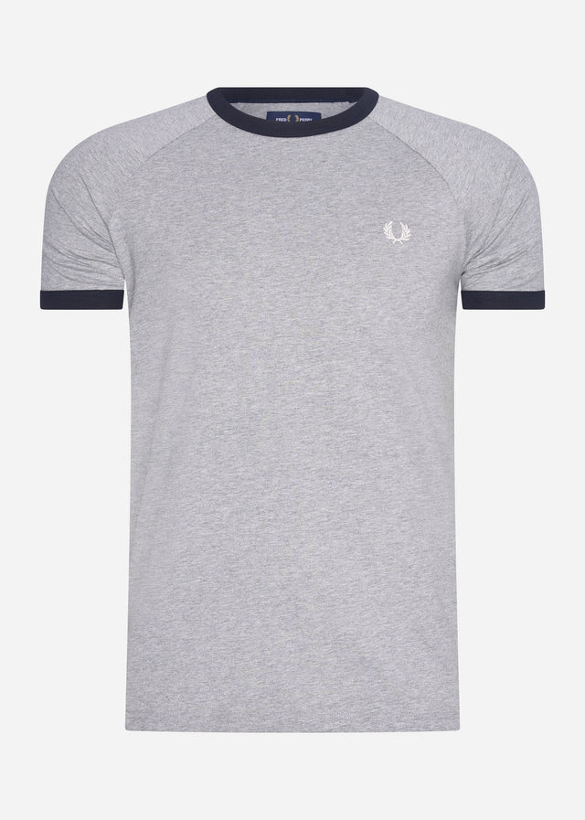 Fred Perry T-shirts Panelled taped t-shirt - steel marl