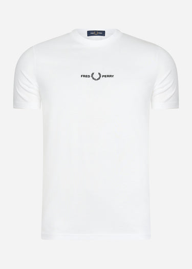 Fred Perry T-shirts Embroidered t-shirt - white