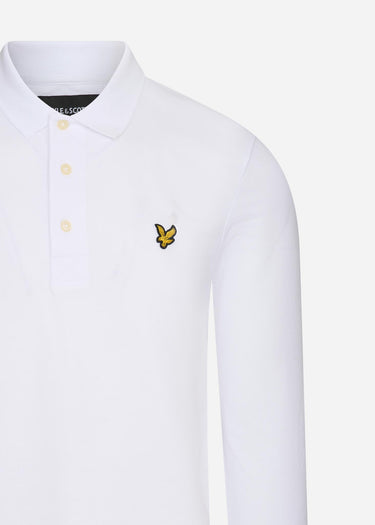 Lyle & Scott Longsleeve Polo's LS polo shirt - white