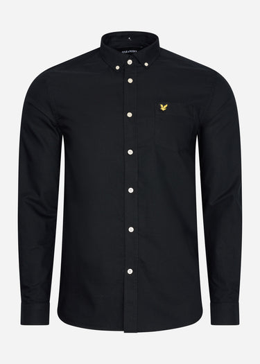 Lyle & Scott Overhemden Oxford shirt - jet black