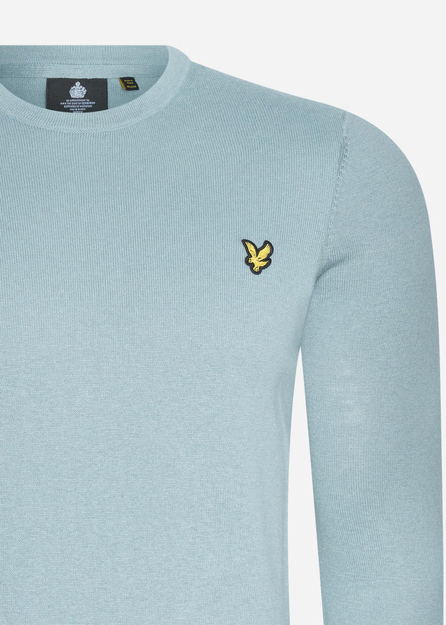 Lyle & Scott Sweaters Cotton merino crew jumper - away blue
