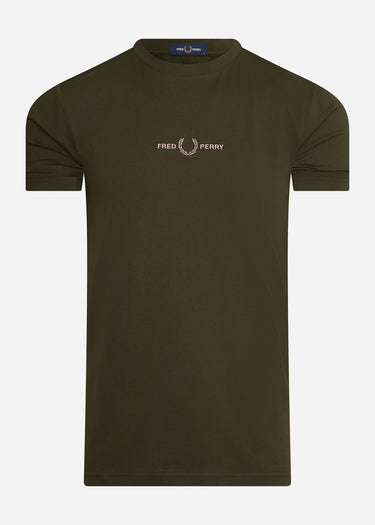 Fred Perry T-shirts Embroidered t-shirt - hunting green