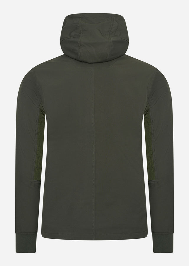 MA.Strum Jackets Softshell full zip hooded jacket - oil slick