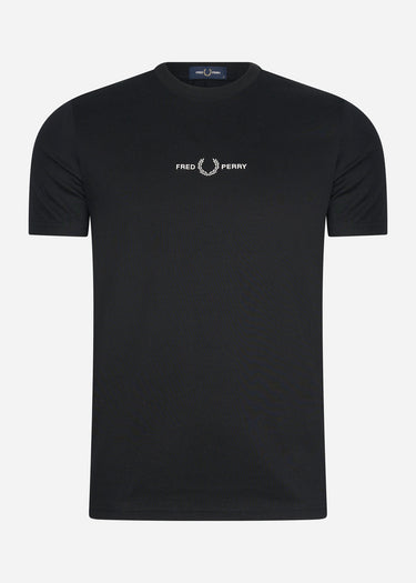 Fred Perry T-shirts Embroidered t-shirt - black