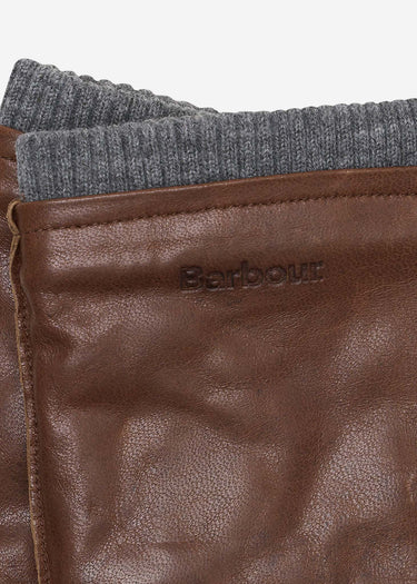 Barbour Handschoenen Braden burnished leather glove - brown