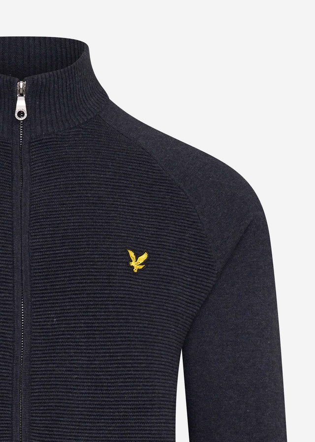 Lyle & Scott Cardigans Knitted zip through - dark navy marl