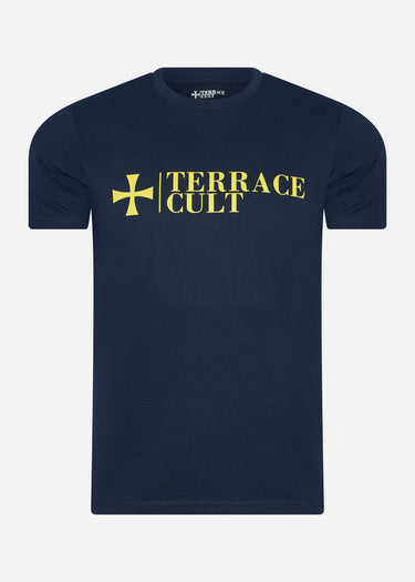 Terrace Cult T-shirts Cult x logo tee aw - navy