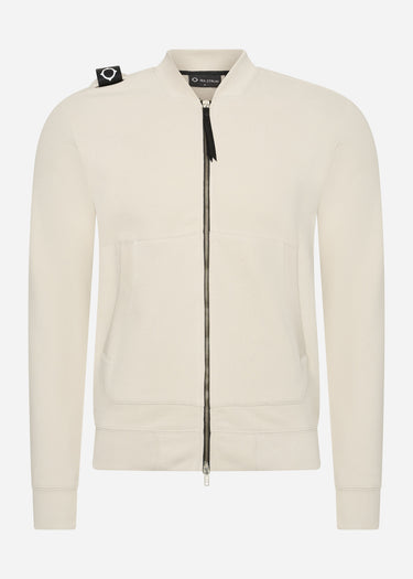 MA.Strum Vesten Full zip bomber sweat - aluminium