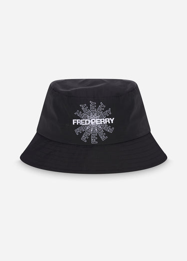 Fred Perry Bucket Hats Graphic print bucket hat - black