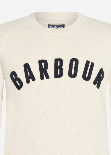 Barbour Truien Prep logo crew - ecru marl