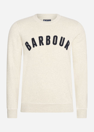 Barbour Truien Prep logo crew - ecru marl