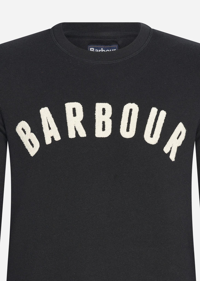 Barbour Sweaters Prep logo crew - black