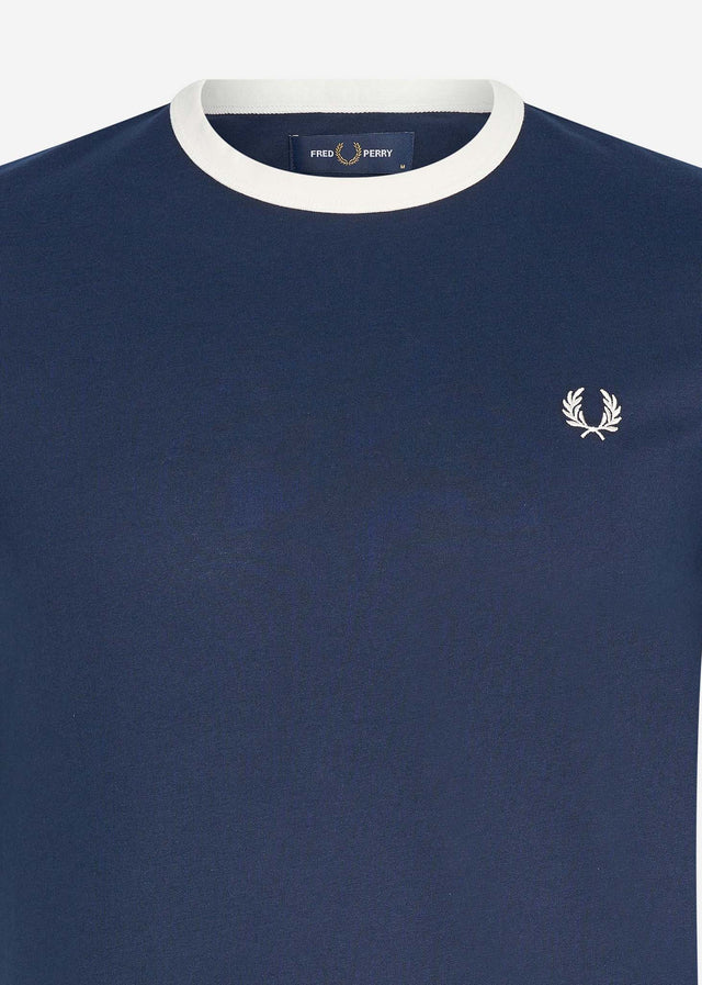 Fred Perry T-shirts Taped ringer t-shirt - carbon blue