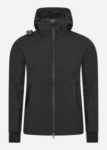 MA.Strum Jassen Softshell full zip hooded jacket - jet black