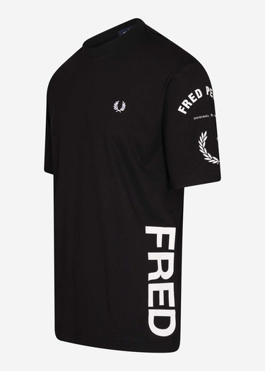 Fred Perry T-shirts Bold branding t-shirt - black