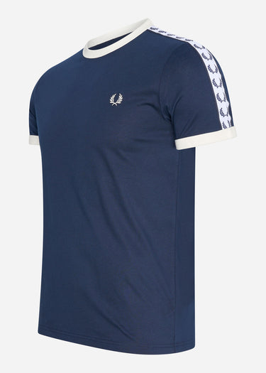Fred Perry T-shirts Taped ringer t-shirt - carbon blue