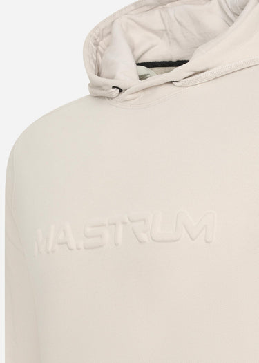 MA.Strum Hoodies Embossed logo overhead hoody - aluminium