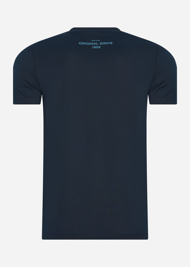 Fred Perry T-shirts Glitched graphic t-shirt - navy
