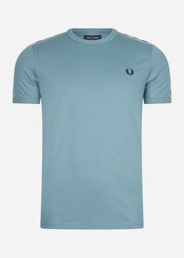 Fred Perry T-shirts Contrast tape ringer t-shirt - ash blue navy