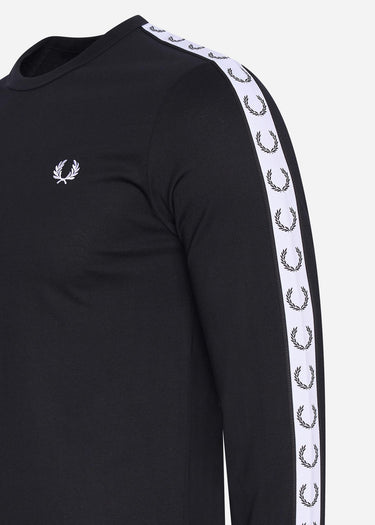 Fred Perry Longsleeve Tees Taped long sleeve t-shirt - black