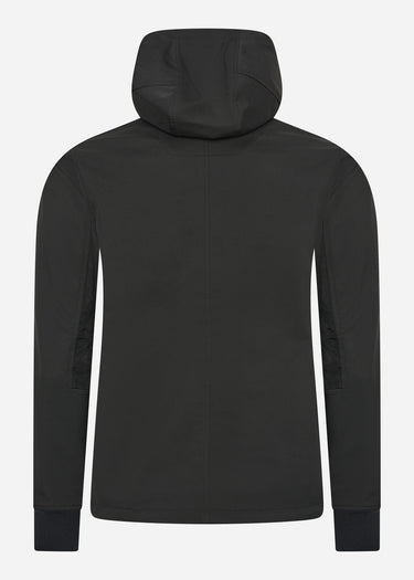 MA.Strum Jassen Softshell full zip hooded jacket - jet black