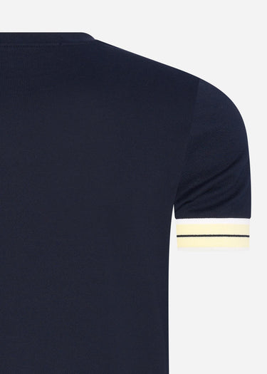 Fred Perry T-shirts Tramline tipped pique t-shirt - navy