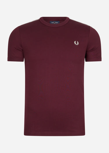 Fred Perry T-shirts Contrast tape ringer t-shirt - oxblood