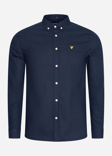 Lyle & Scott Overhemden Light weight oxford shirt - dark navy