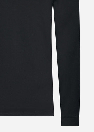 Lyle & Scott Longsleeve Polo's LS polo shirt - jet black