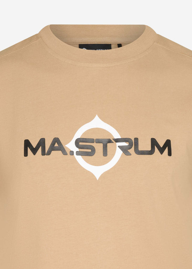 MA.Strum T-shirts SS logo print tee - sand