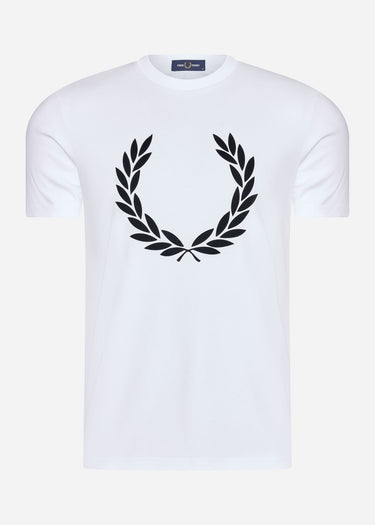 Fred Perry T-shirts Flock laurel wreath t-shirt - white