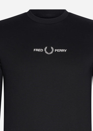 Fred Perry Truien Embroidered sweatshirt - black