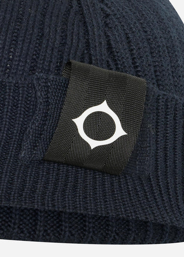 MA.Strum Mutsen Rib knit beanie - dark navy