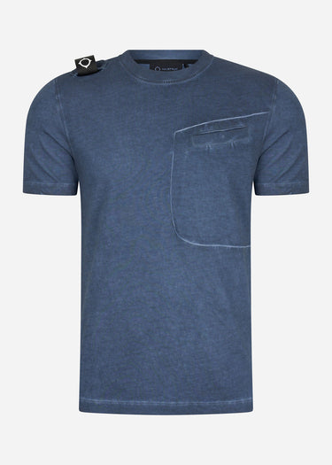 MA.Strum T-shirts Oil wash tee shirt - ink navy