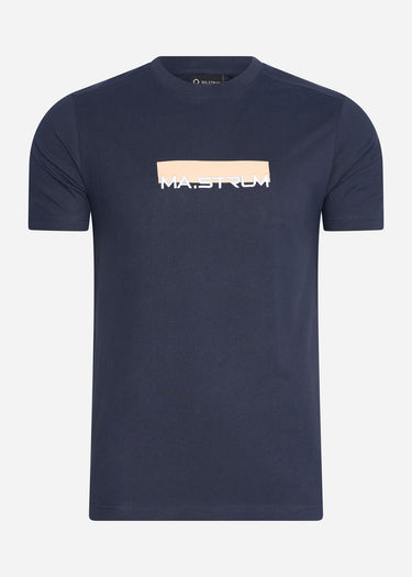 MA.Strum T-shirts MA.Strum block print tee - ink navy