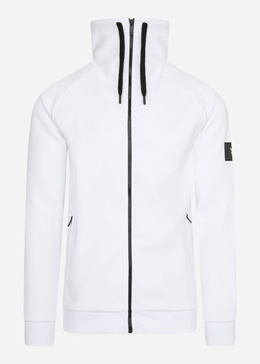Lyle & Scott Vesten High neck zip through - white