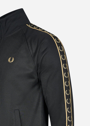 Fred Perry Vesten Seasonal taped track jacket - black gold