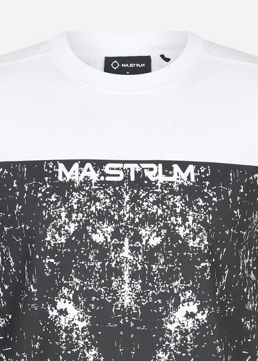 MA.Strum T-shirts Half body print tee - optic white
