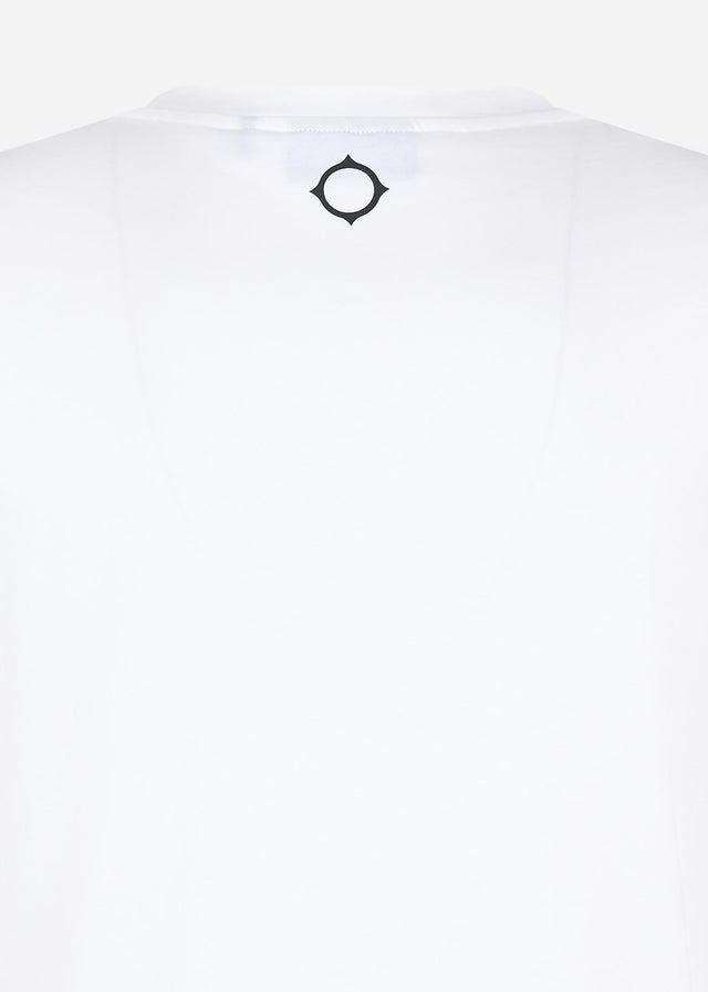 MA.Strum T-shirts Half body print tee - optic white