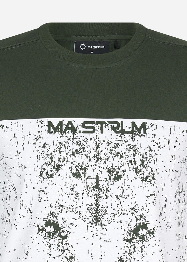 MA.Strum T-shirts Half body print tee - oil slick
