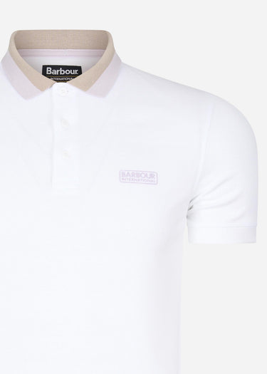 Barbour International Polo's Ampere polo - white paloma thistle
