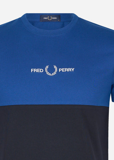 Fred Perry T-shirts Branded colour block t-shirt - navy