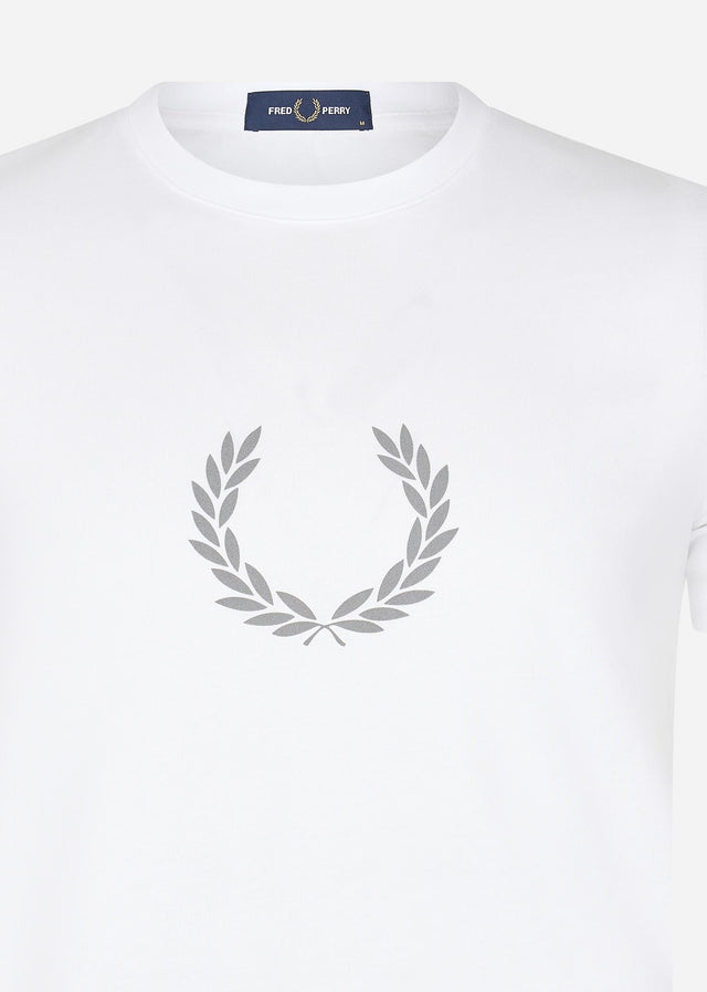 Fred Perry T-shirts Reflective laurel wreath t-shirt - white