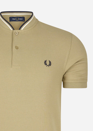 Fred Perry Polo's Bomber collar polo shirt - warm stone